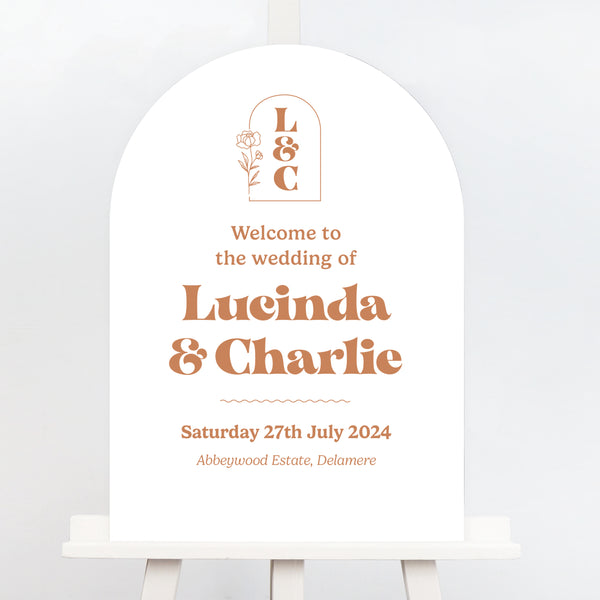 Brigitte wedding welcome sign