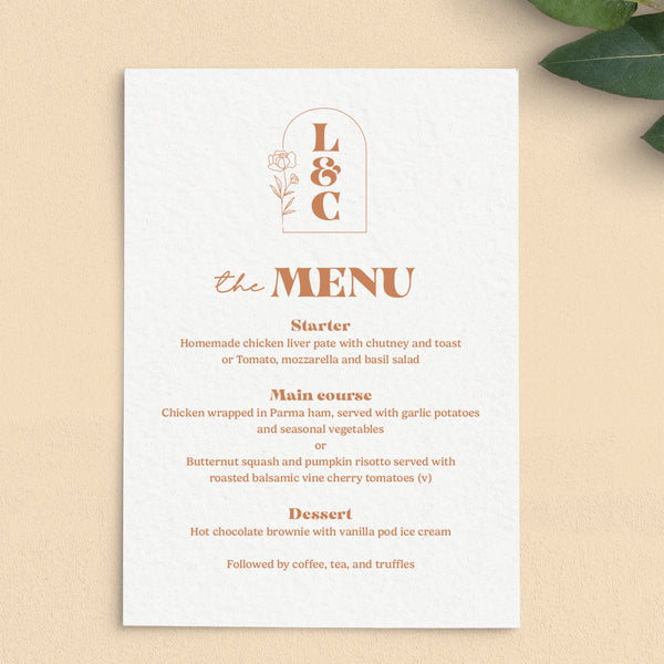 Brigitte Menu Cards