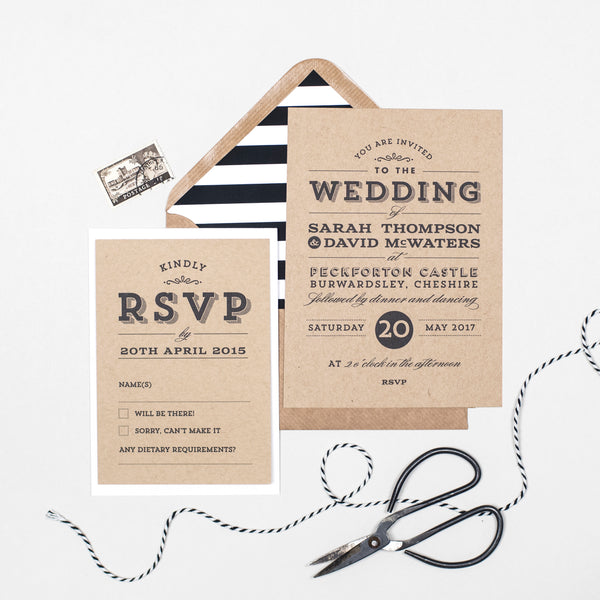 Frankie Vintage RSVP card - Project Pretty