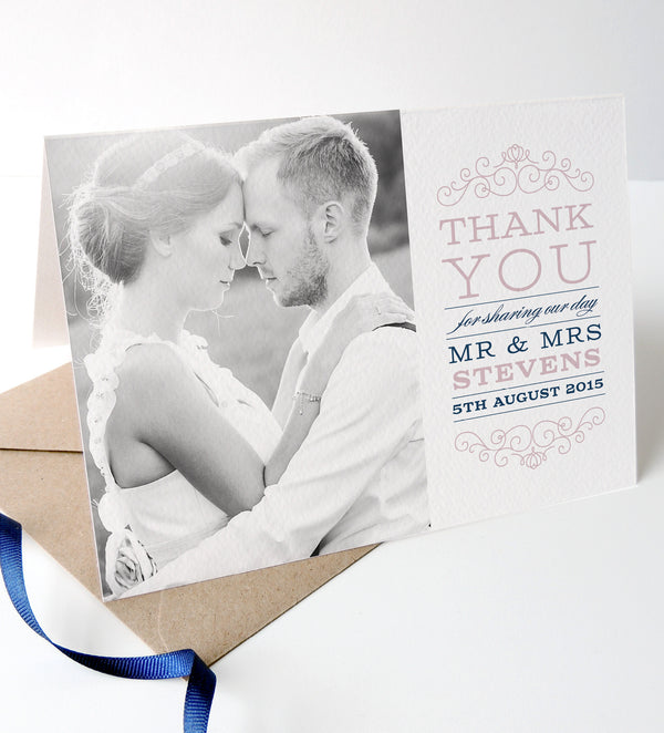 Eva Wedding Photo Thank You Cards - Project Pretty