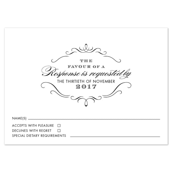 Olivia RSVP card - Project Pretty