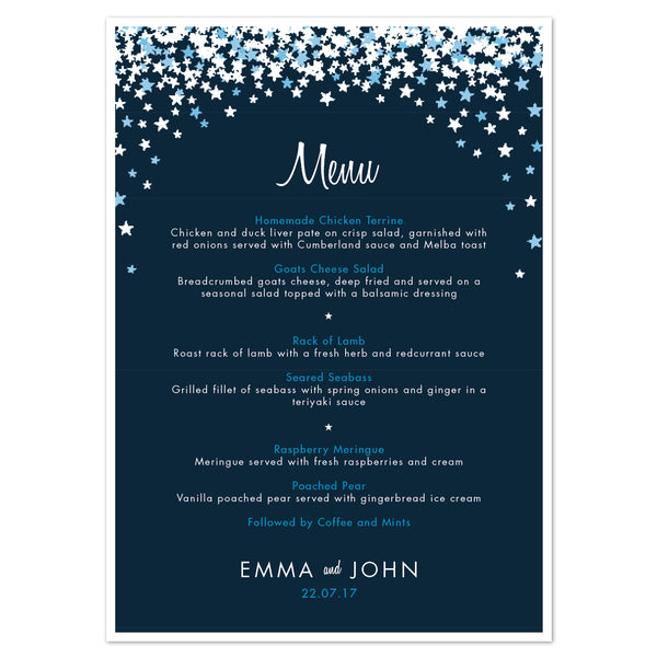 Bella Menu Cards - Project Pretty