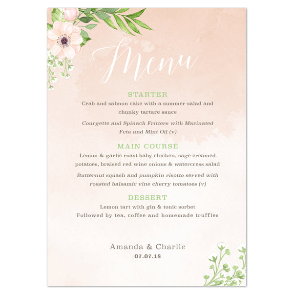 Eloise Menu Cards - Project Pretty