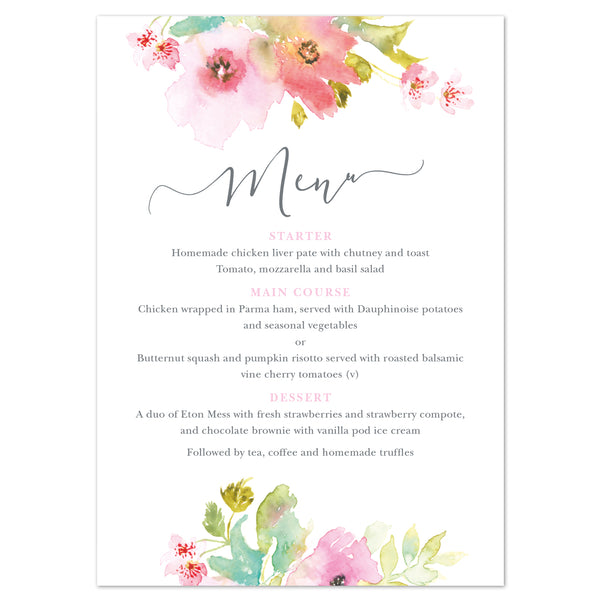 Juliette Menu Cards - Project Pretty