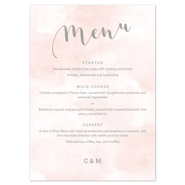 Romance Menu Cards - Project Pretty